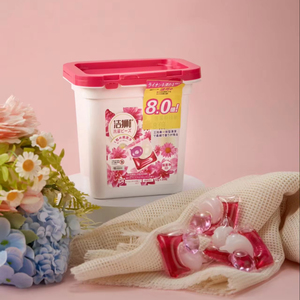 8x Caja de sensación 3D concentrada Potente y ecológica Cápsulas de lavandería con fragancia de miel de cereza de noche - Product Image 1