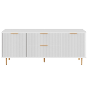 Home Furniture Living Room <strong>Rectangle</strong> Side <strong>Tables</strong> Gold Legs Embossed Two Drawer <strong>Entryway</strong> <strong>Table</strong> Console - Product Image 5