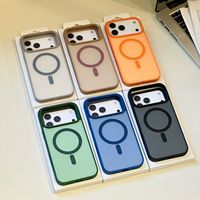 Coques de téléphone magnétiques translucides mates pour iPhone 17 Pro Max 16 Plus 17 – Étui de protection arrière compatible avec la recharge sans fil
