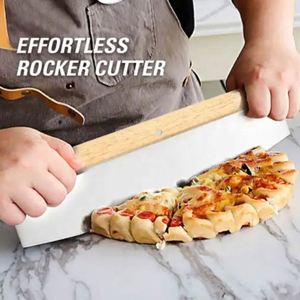 Thickened Aluminum Detachable Wooden Handle Pizza Cutter Cake Baking Shovel Kitchen Items - Product Image 2