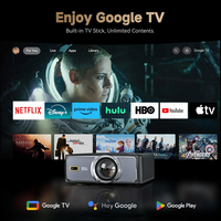 Haute luminosité 1500 ANSI 5G Wifi 4K Google TV OS projecteur de cinéma à domicile avec lampe LED