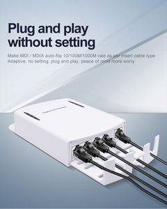 Extensor Repetidor POE Gigabit de 5 Puertos para Exteriores, 30W IEEE802.3af/at, Extiende 100 Metros, Sistema de Cámara IP POE - Product Image 3