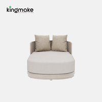 Chaise longue d'extérieur moderne de luxe en corde tressée, lit de soleil rembourré, canapé-lit de jardin pour hôtel et bord de piscine