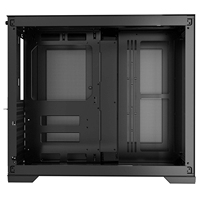 Boîtier PC Mid-Tower à Double Chambre pour Gamers avec Panneaux en Verre Trempé, Filtre Anti-Poussière Magnétique et Système de Gestion des Câbles Efficace