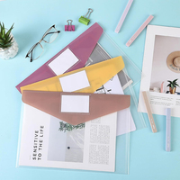 Enveloppes à rabats colorées format lettre A4 à fermeture à pression en plastique transparent personnalisées pour documents enveloppes en plastique
