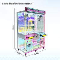 Machine à griffes moderne pour jeux d'arcade, avec éclairage LED, attrape-animaux en peluche, distributeur de prix et de jouets, usage commercial