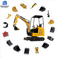 Livraison Gratuite Nouvelle Mini-Excavatrice Compacte pour Usage Domestique 1 Tonne 2 Tonnes EURO 5 Moteur Kubota Excavatrices sur Chenilles 3,5 Tonnes