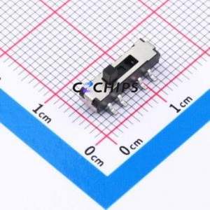 MST-23D18G2-BD Slide Switch SMD Switch Double Pole Three Throw Rectangle Pin Header SMD Tab Vertical Mount - Product Image 1