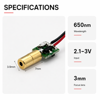 Module laser rouge 650 nm 5 mW, tête de positionnement industrielle à point unique avec pilote PCB 2,1-3 V, outils, instruments, accessoires, général