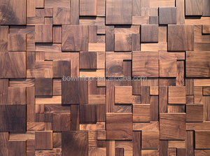 Carreaux muraux 3D en mosaïque de bois massif de luxe - Product Image 5