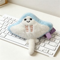 Aimants de réfrigérateur en peluche polyester sur le thème de l'océan, adorables poupées, ornements suspendus, porte-clés, cadeaux d'anniversaire