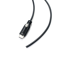 Cable USB Tipo-C Macho Personalizado con Conector de Rosca a Cable de Extremo Abierto, 2M, Negro, Cable de Alimentación y Datos Personalizado, OEM ODM