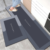 Superabsorbierende Rutschfeste Schnelltrocknende Diatomeenerde-Küchenteppiche 2-teiliges Set Diatomeen-Küchen-Gummibodenmatten