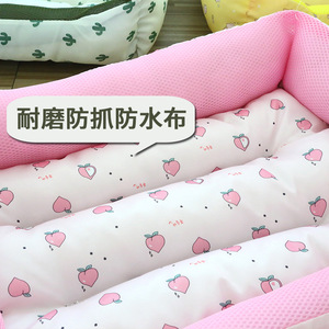 Summer Breathable Mesh Pet <b>Bed</b> Rectangle Polyester Fiber Fill For Dogs Cats Small Medium Size Hand Washable - Product Image 4