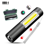 Grosir senter mini portabel Aloi USB isi ulang senter mini Senter led saku isi ulang daya
