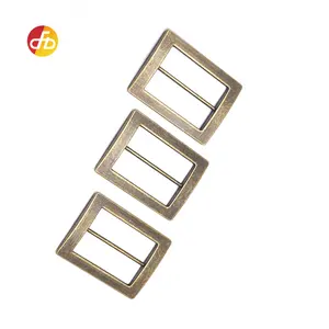 Handbag Hardware 40mm antique brass Color Zinc Alloy Tri Glide Slider Buckle