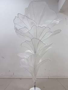 Décor <span class=keywords><strong>de</strong></span> mariage D311 : Grandes fleurs géantes blanches sur pied pour allée <span class=keywords><strong>de</strong></span> mariage, accessoires <span class=keywords><strong>de</strong></span> décoration <span class=keywords><strong>de</strong></span> mariage <span class=keywords><strong>de</strong></span> luxe à <span class=keywords><strong>vendre</strong></span> - Product Image 6