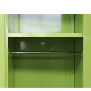 Muebles Juveniles de Acero, Armario Metálico Verde de 2 Puertas con Ruedas - Product Image 3