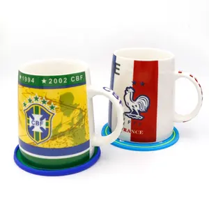 Schlussverkauf Fußball-Nationalmannschaftsbecher Fußball-Fan-Souvenirs Geschenke individualisierte WM-Football-Keramik-Kaffeebecher Wassertasse