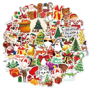 60 pcs christmas theme waterproof festival decorative graffiti sticker for suitcase pumpkin Christmas stickers