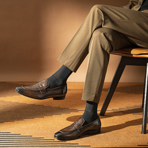 Calzado de Oficina Personalizado de Marca Propia a Precio de Fábrica, con Cordones, Punta en Pico, Parte Superior de Cuero, Transpirable, Antideslizante y Ligero para Primavera - Product Image 1