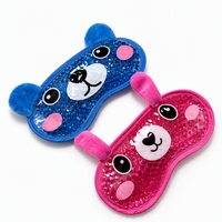 Masque oculaire réutilisable en tissu pelucheux et PVC pour traitement médical, compresse de gel chaud/froid, couleur et logo personnalisables, portable pour la fatigue oculaire