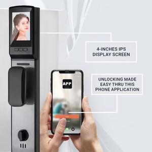 Cerradura Inteligente para Puerta con Cámara, Huella Dactilar, Wi-Fi, Aplicación Tuya, Almacenamiento en la Nube, para Puertas de Madera y Acero, Cerradura de Borde, Cerradura Eléctrica - Product Image 2