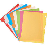 Diviseur de fichier d'index en plastique A4 feuille de diviseurs de fichier en plastique coloré pour dossier diviseurs en plastique PP cartes d'index décoratives