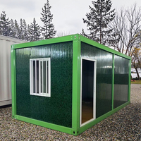 Salle de conteneur modulaire en acier moderne de 20 pieds, cour extérieure méditerranéenne préfabriquée, bureau, espace de vie, maison sandwich