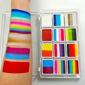 Suministro Directo de Fábrica, Kit de Pintura Facial de Arcoíris de 12 Colores de Alta Calidad para Pintura Corporal Infantil - Product Image 2