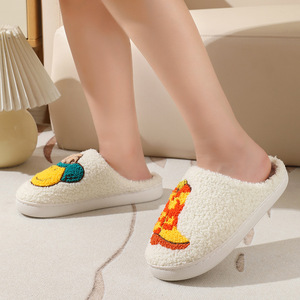 Pantuflas de Felpa Antideslizantes para Mujer, Diseño Navideño de Santa Claus, Reno y Alces, Cálidas y Acogedoras para el Hogar, para Verano e Invierno - Product Image 2
