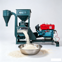 Moulin à riz à haut taux de riz entier, moteur diesel-électrique, broyage à basse température, acier au manganèse, sortie claire, économie d'énergie pour les utilisations agricoles