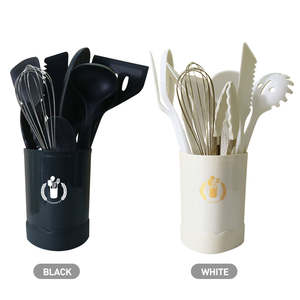 Juego de Utensilios de Cocina de Silicona de Grado Alimenticio de Alta Calidad, Duradero y Sostenible, con Mangos de Madera para Uso Doméstico - Product Image 5