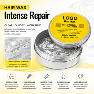 OEM ODM Clear Glossy Hair <b>Wax</b> Strong Hold For Men Styling Pompadour Side Part And Textured Looks 150ml - Product Image 5