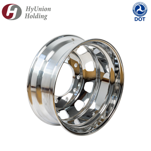 22.5x8.25 Roda Truk Aluminium Tempa untuk Truk Berat Komersial Velg Alloy Ringan Performa Tinggi DDP Tersedia - Product Image 1