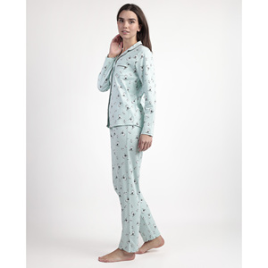 ชุดชุดนอนแขนยาวสำหรับผู้หญิงผ้าสแปนเด็กซ์ปรับแต่งโลโก้ได้สำหรับครอบครัว - Product Image 2