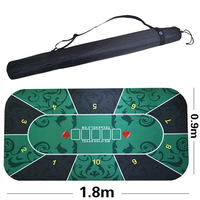 Table de casino professionnelle à 10 joueurs Tapis de jeu Table de poker Texas Hold'em pliante personnalisée