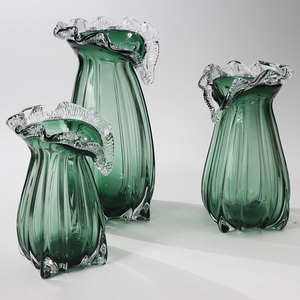 Vase moderne en <span class=keywords><strong>verre</strong></span> cristal pour plantes hydroponiques et fleurs séchées-Grand vase contemporain minimaliste pour la décoration intérieure, le mariage - Product Image 1