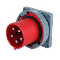 Prise industrielle étanche SFE de haute qualité, IP67, panneau rouge, étanche, 220v 380v 63a, prise électrique en plastique avec trou