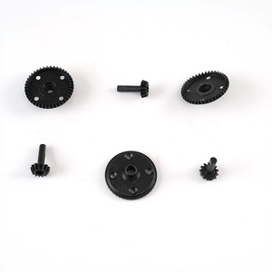 Piñón Cónico Pequeño <span class=keywords><strong>de</strong></span> Precisión, Negro, Mecanizado por CNC <span class=keywords><strong>para</strong></span> Ejes Delanteros y Traseros <span class=keywords><strong>de</strong></span> Autos RC - Product Image 1