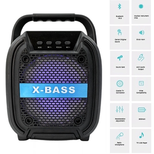 Sistema de altavoces de DJ de baile cuadrado con mango portátil, caja de sonido Subwoofer, altavoz de fiesta al aire libre de 6,5 pulgadas con luz LED - Product Image 3