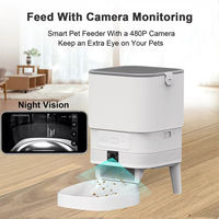 Distributeur de nourriture pour animaux PF15 avec caméra - Contrôle par application WiFi, 4L/7L, Alimentation programmée, Vision nocturne, Message vocal