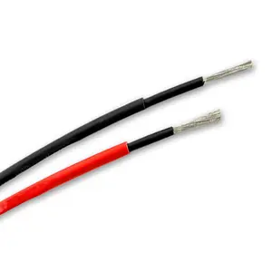Xlpo cortado cabo solar de cobre dc pv, estanhado cabo PV1-F 4mm 6mm 10mm 16mm vermelho preto painel solar fio
