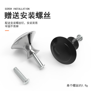 Modern Round Cabinet Handle Stainless Steel Brushed Antirust Drawer Knob Single Hole Furniture Hardware - Product Image 4