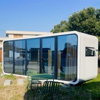 Maison préfabriquée Apple Cabin, design modulaire pour hôtel extérieur, personnalisable, mobile, pour habitation et travail