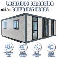 Conteneur habitable extensible de 40 pieds à étanchéité renforcée, norme export, 3 chambres, salle de bain, maison mobile préfabriquée de luxe, OEM