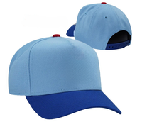 Gorra de Béisbol de Alta Calidad, Nueva, de 5 Paneles, con Parche Lateral, Visera de Dos Tonos, Estilo HipHop Americano