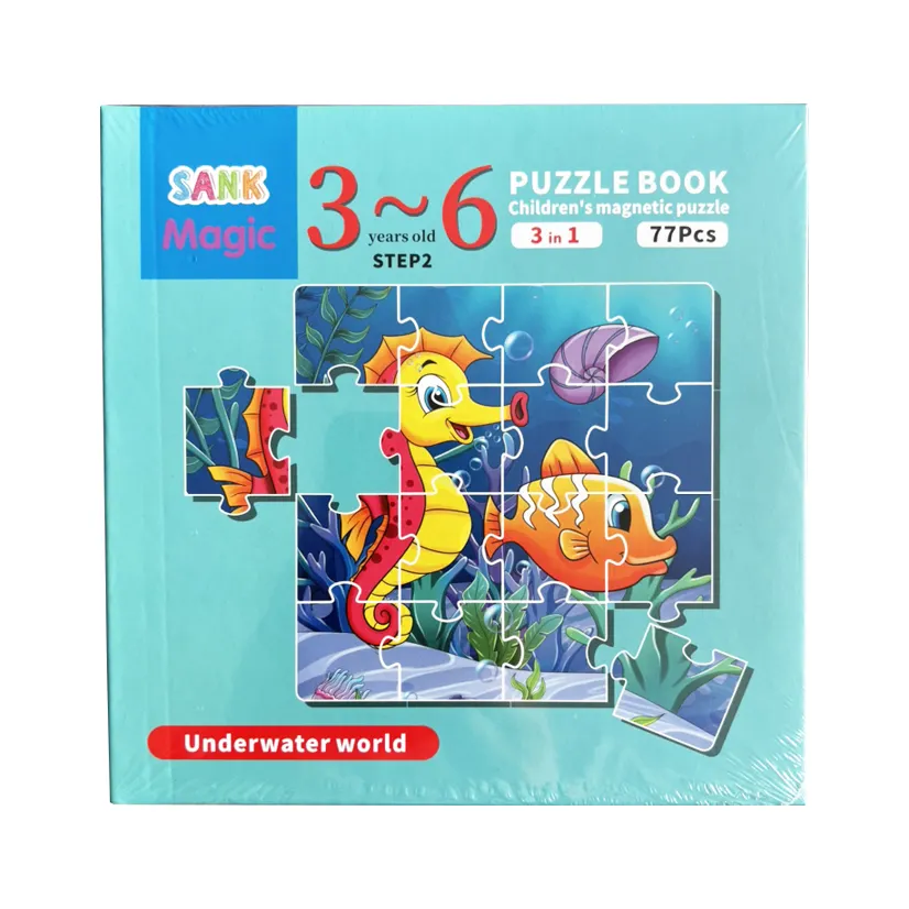 Puzzle Lipat Mengembangkan Hiburan Sabar Anak Mainan Interaktif Awal Buku Puzzle Magnetik