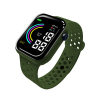 Montre numérique LED carrée pour enfants, garçons et filles, avec logo personnalisé, vente en gros d'usine 2026