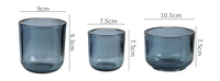 Vente en gros de pots à bougies en verre de luxe vides 8oz 10oz 12oz ronds givrés transparents ambrés noirs avec couvercle, boîte cadeau, impression sérigraphique